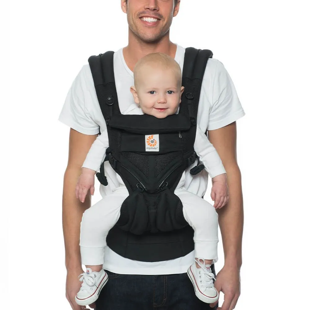 [10 year local warranty] Ergobaby Omni 360 Cool Air Mesh Baby Carrier - Oynx Black