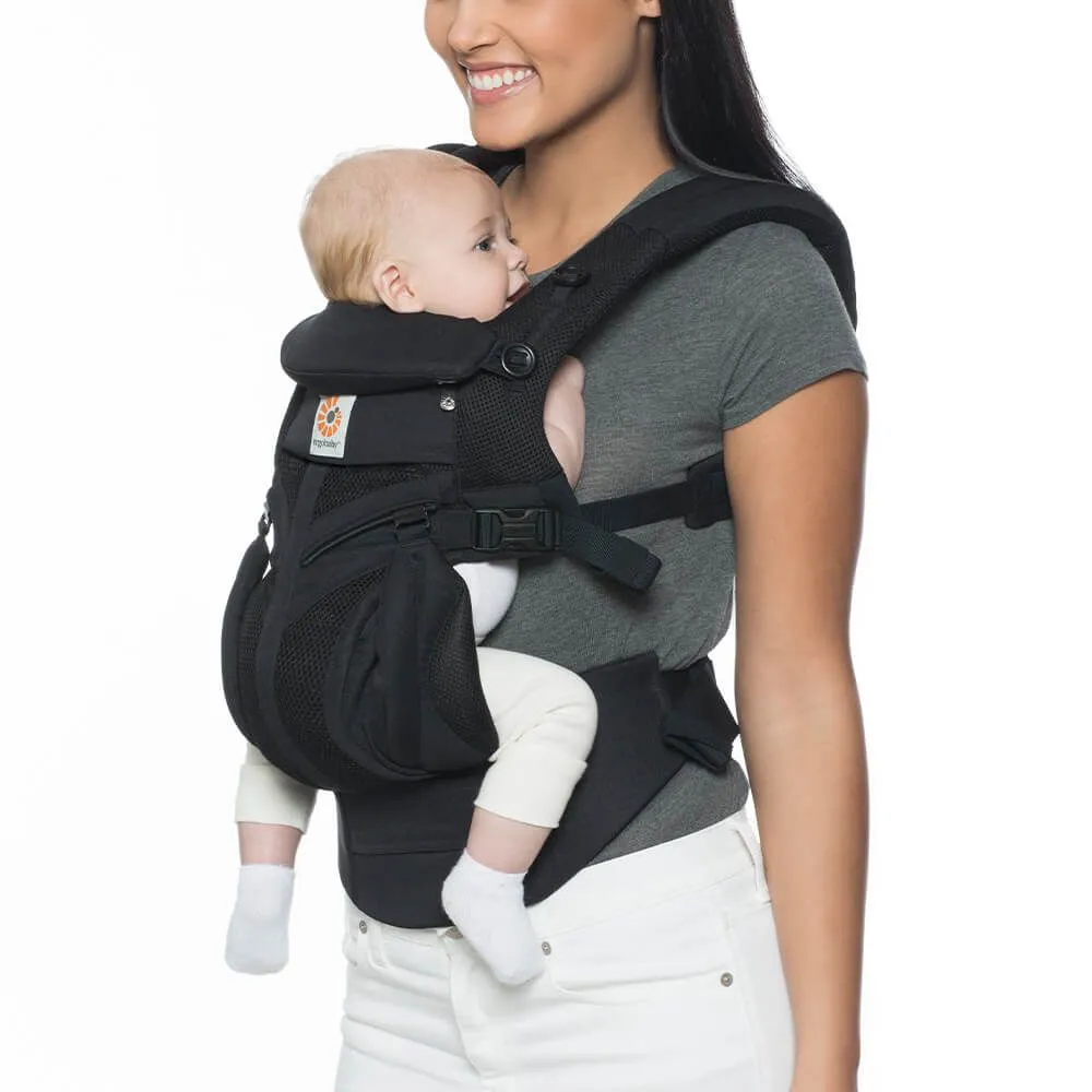 [10 year local warranty] Ergobaby Omni 360 Cool Air Mesh Baby Carrier - Oynx Black