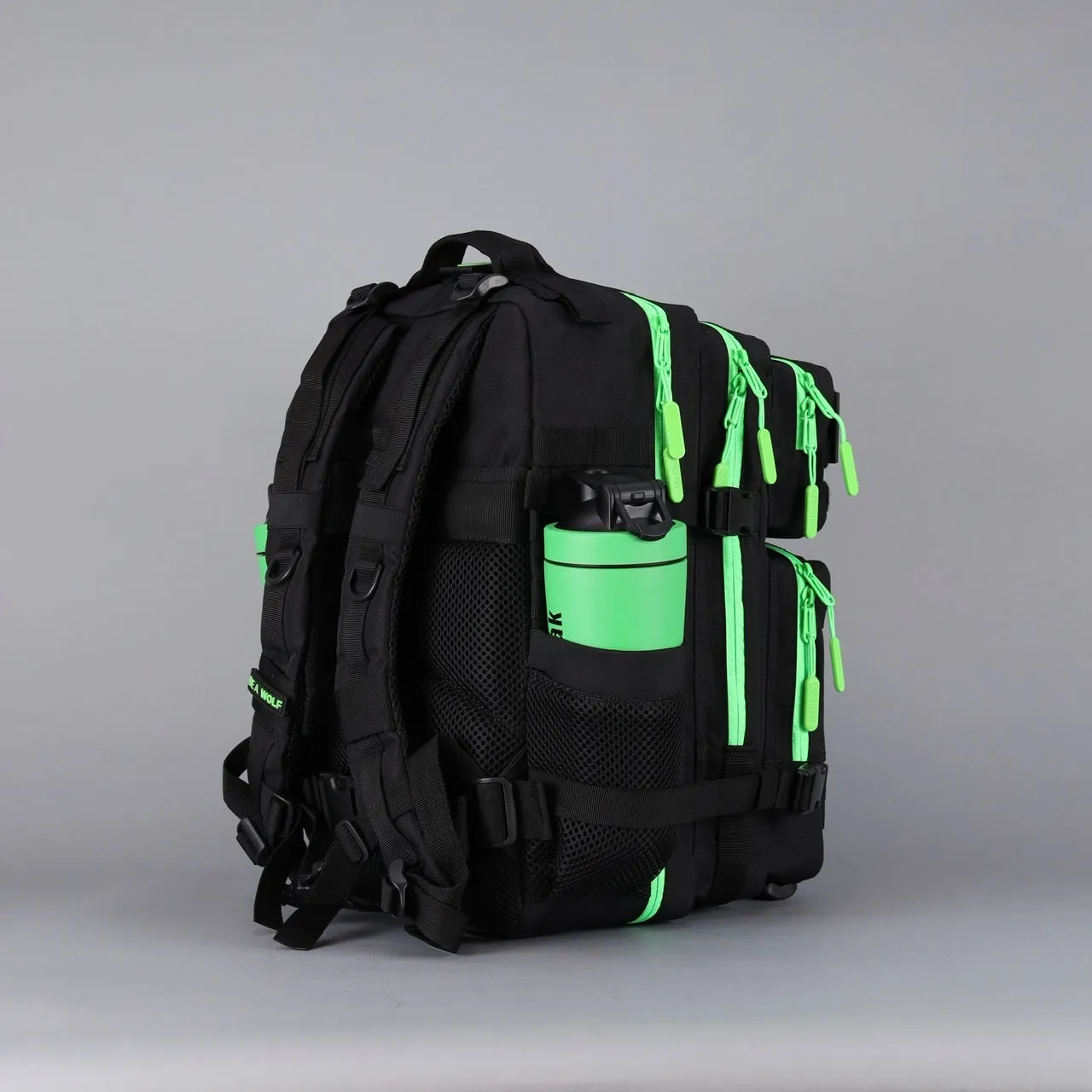 35L Backpack Black Neon Green