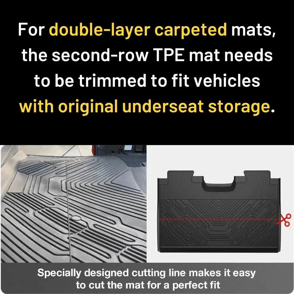 3W Ford F150 Custom Floor Mats F-150 Lightning SuperCrew Cab 2015-2025 TPE Material & All-Weather Protection