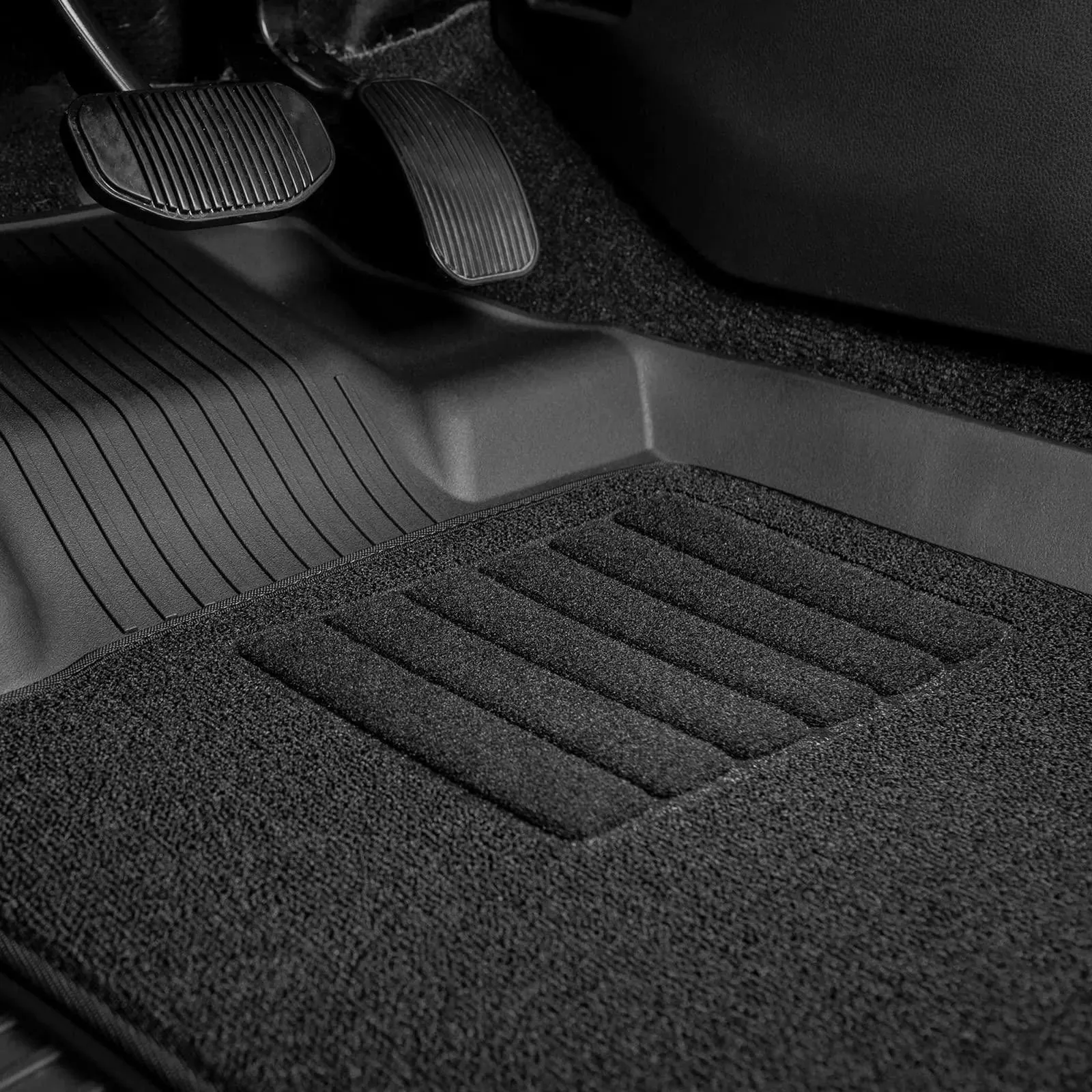 3W Ford F150 Custom Floor Mats F-150 Lightning SuperCrew Cab 2015-2025 TPE Material & All-Weather Protection