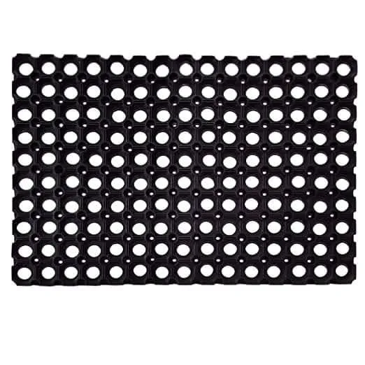 All purpose solid pattern rubber door mat (40 x 60cms, Black)