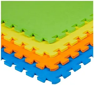 Amazon Brand - Solimo Interlocking Mat, Set of 4 Pieces, 1 cm Thickness