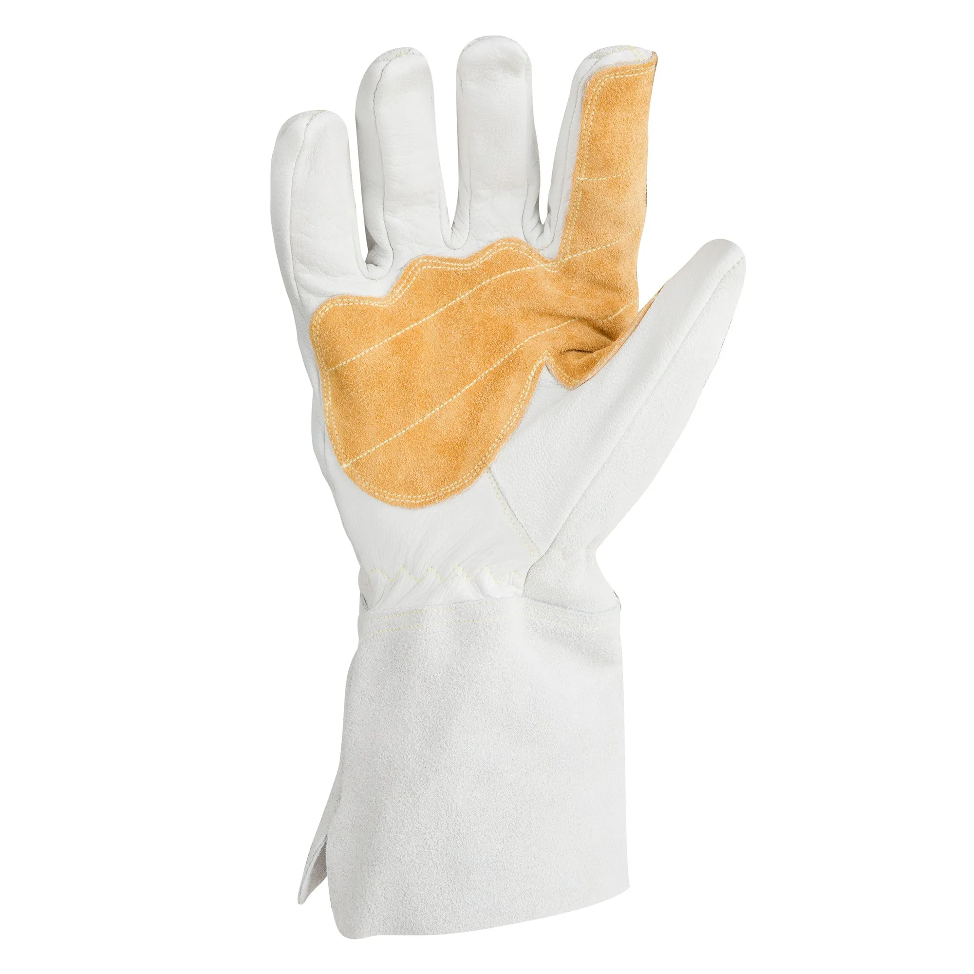 ARC Premium Stick Welding Gloves in White and Tan, GSA Compliant