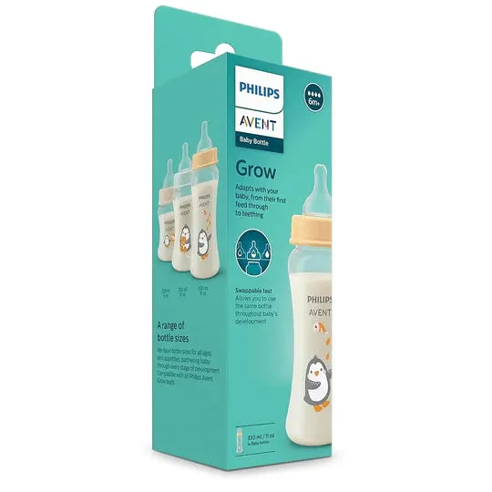 Avent Grow Bottle for 6m  - Easy Clean, Anti-Colic, BPA Free, 330ml