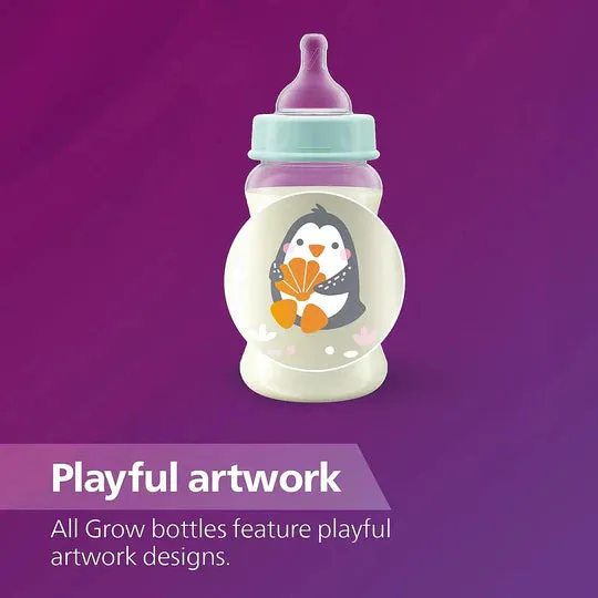 Avent Grow Bottle for 6m  - Easy Clean, Anti-Colic, BPA Free, 330ml