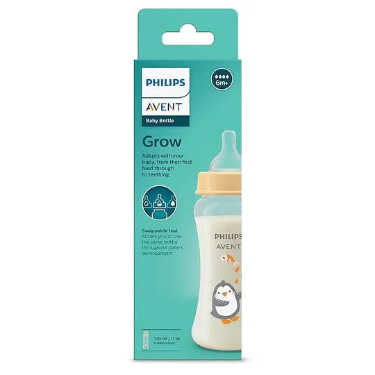 Avent Grow Bottle for 6m  - Easy Clean, Anti-Colic, BPA Free, 330ml