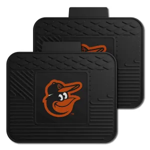 Baltimore Orioles Back Seat Car Utility Mats - 2 Piece Set