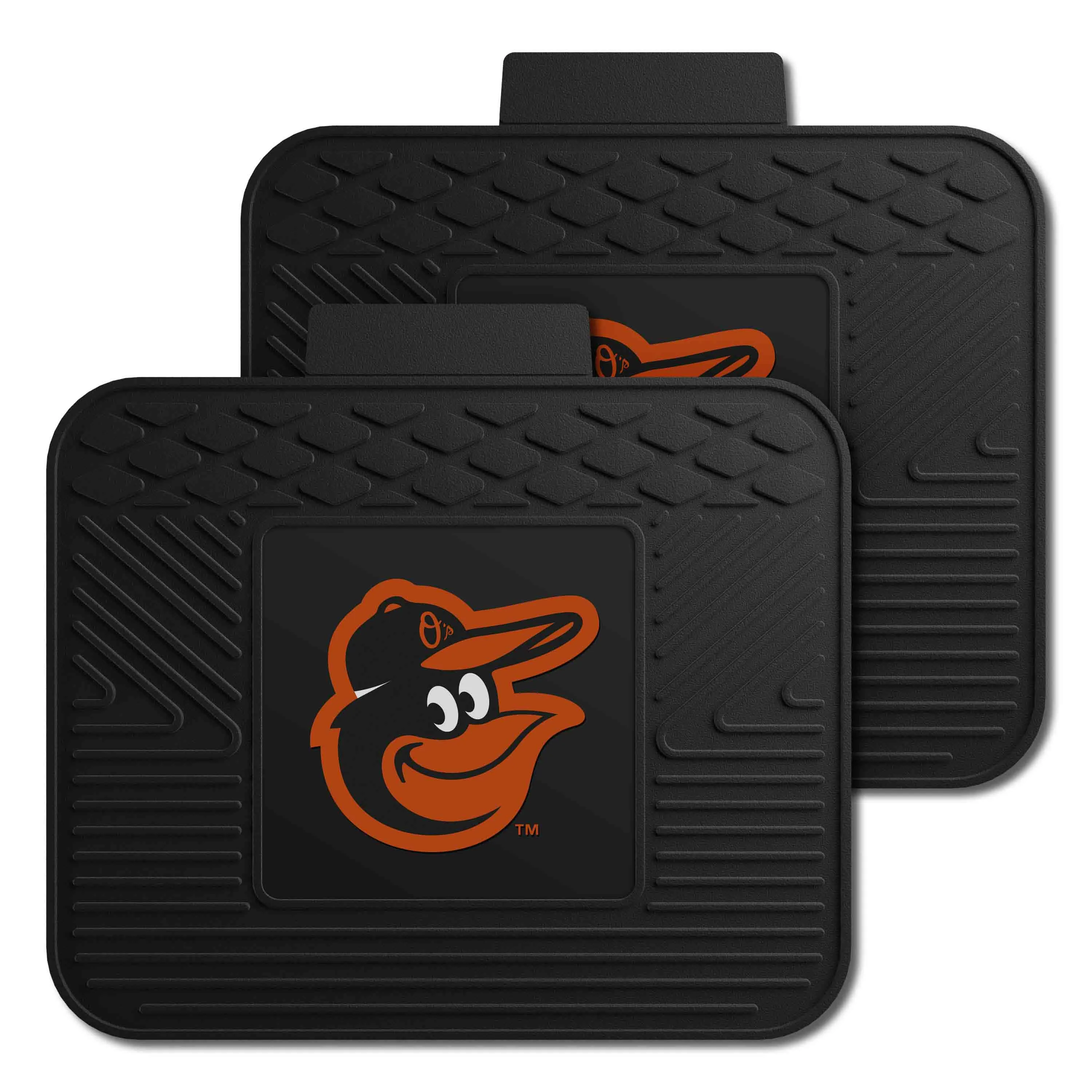 Baltimore Orioles Back Seat Car Utility Mats - 2 Piece Set