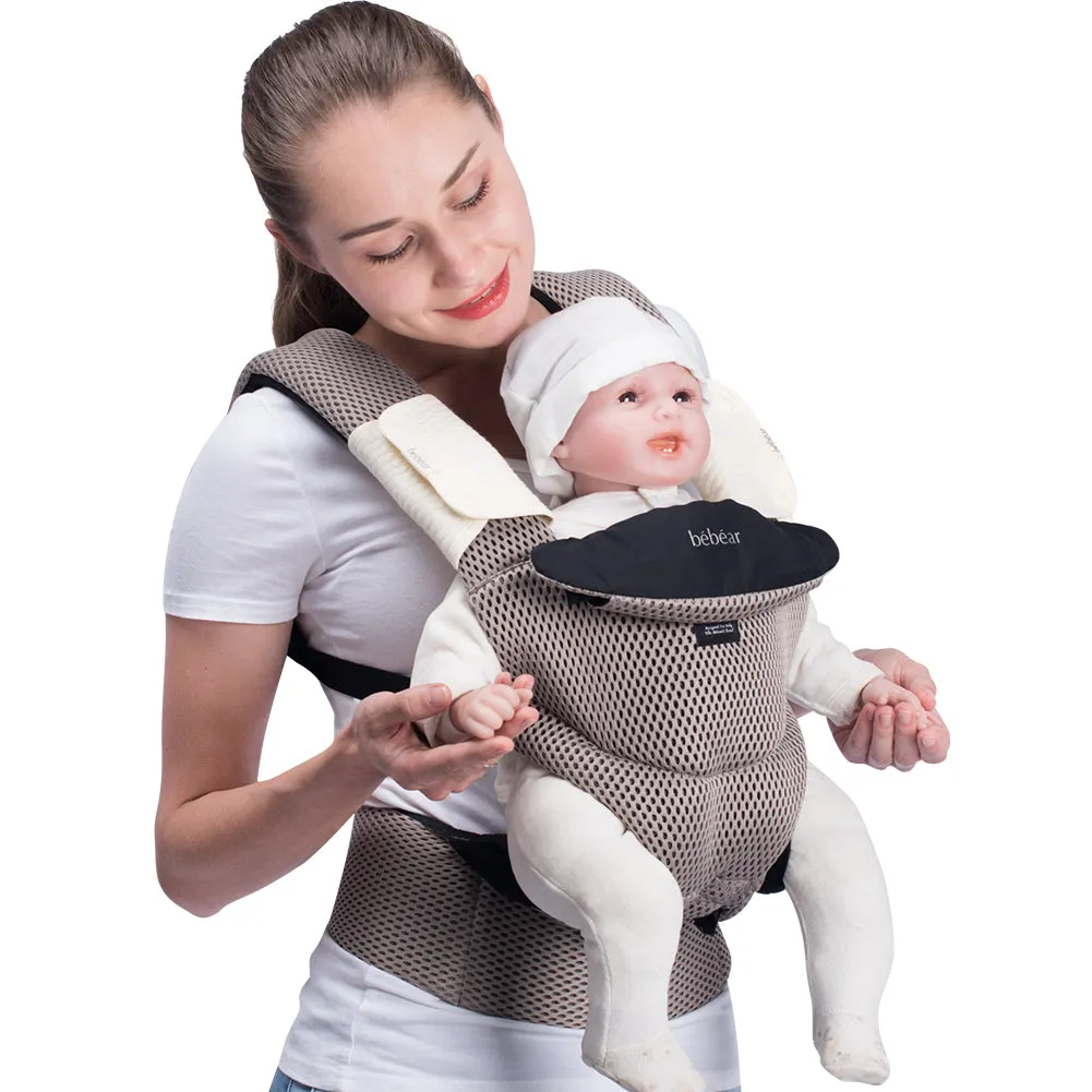 Bebamour Baby Carrier Sling 3 in 1 Ergonomic Baby Carrier Backpack Breathable and Soft Baby Wrap for Infant and Toddlers