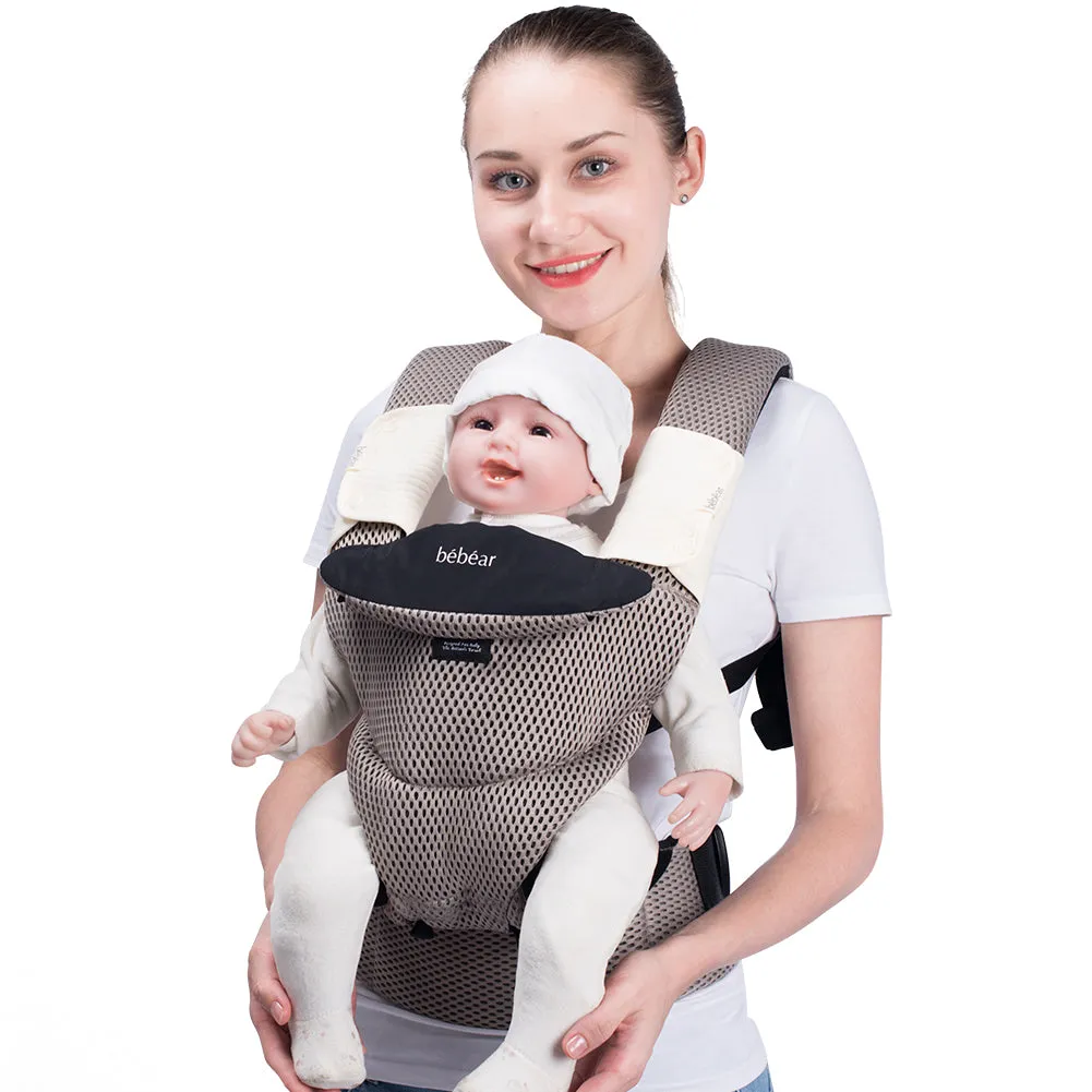 Bebamour Baby Carrier Sling 3 in 1 Ergonomic Baby Carrier Backpack Breathable and Soft Baby Wrap for Infant and Toddlers