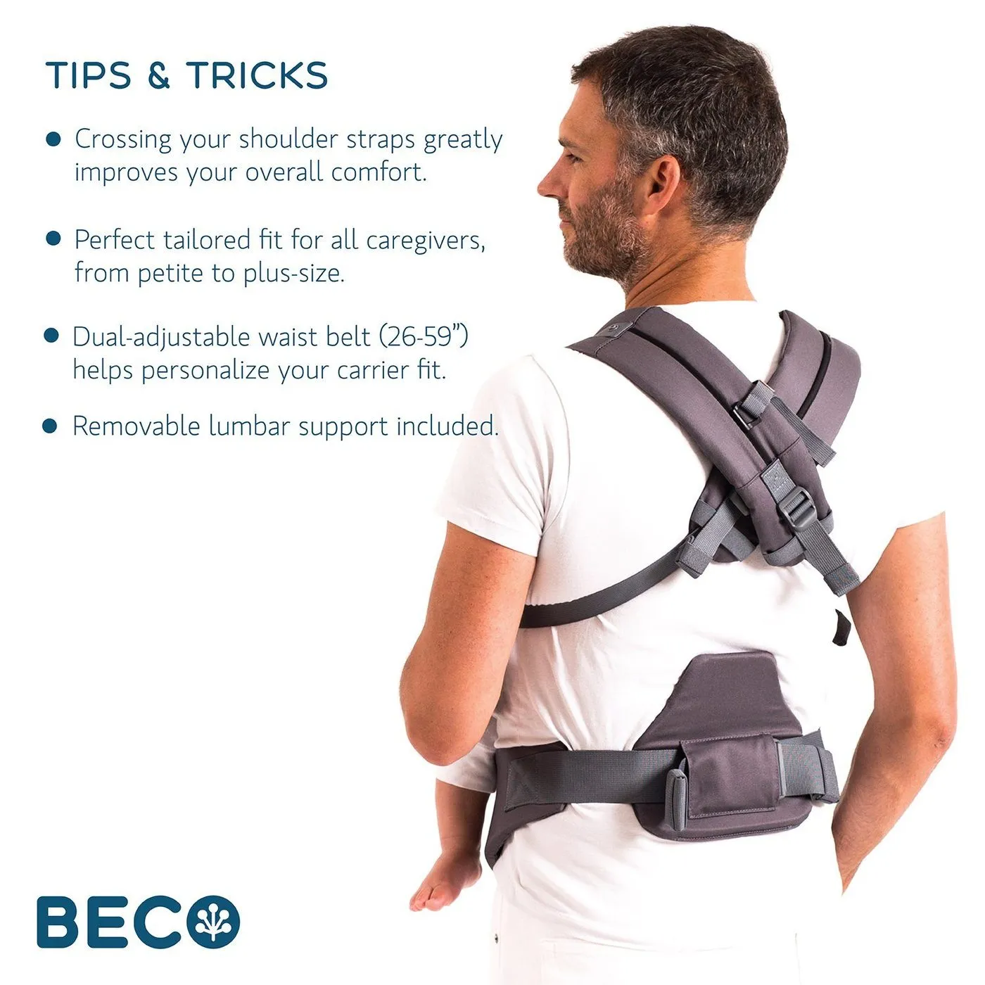 Beco 8 Baby Carrier - Teal Charcoal (One Year Warranty)