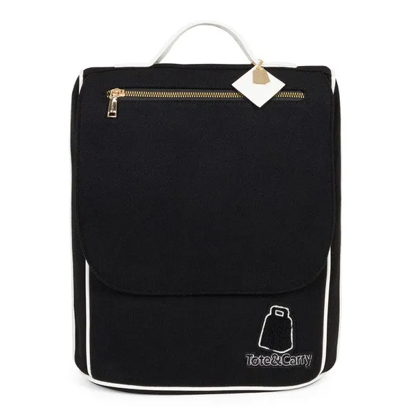 Black Varsity Backpack