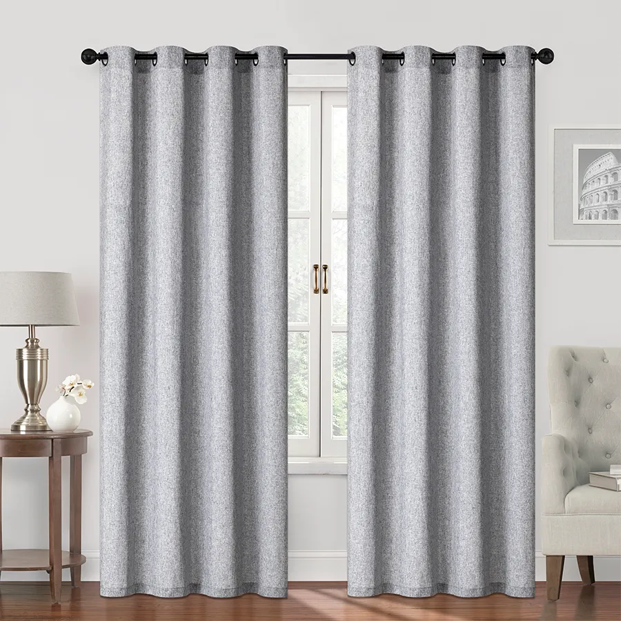 Blas Grey Linen Curtain