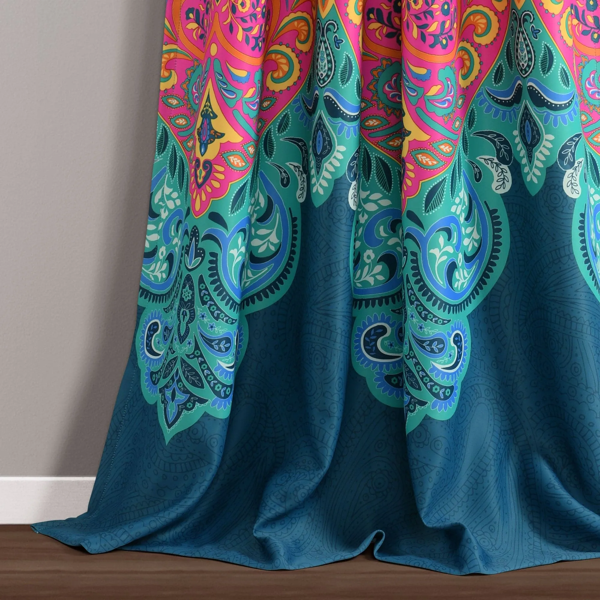 Boho Chic Light Filtering Window Curtain Panel Set