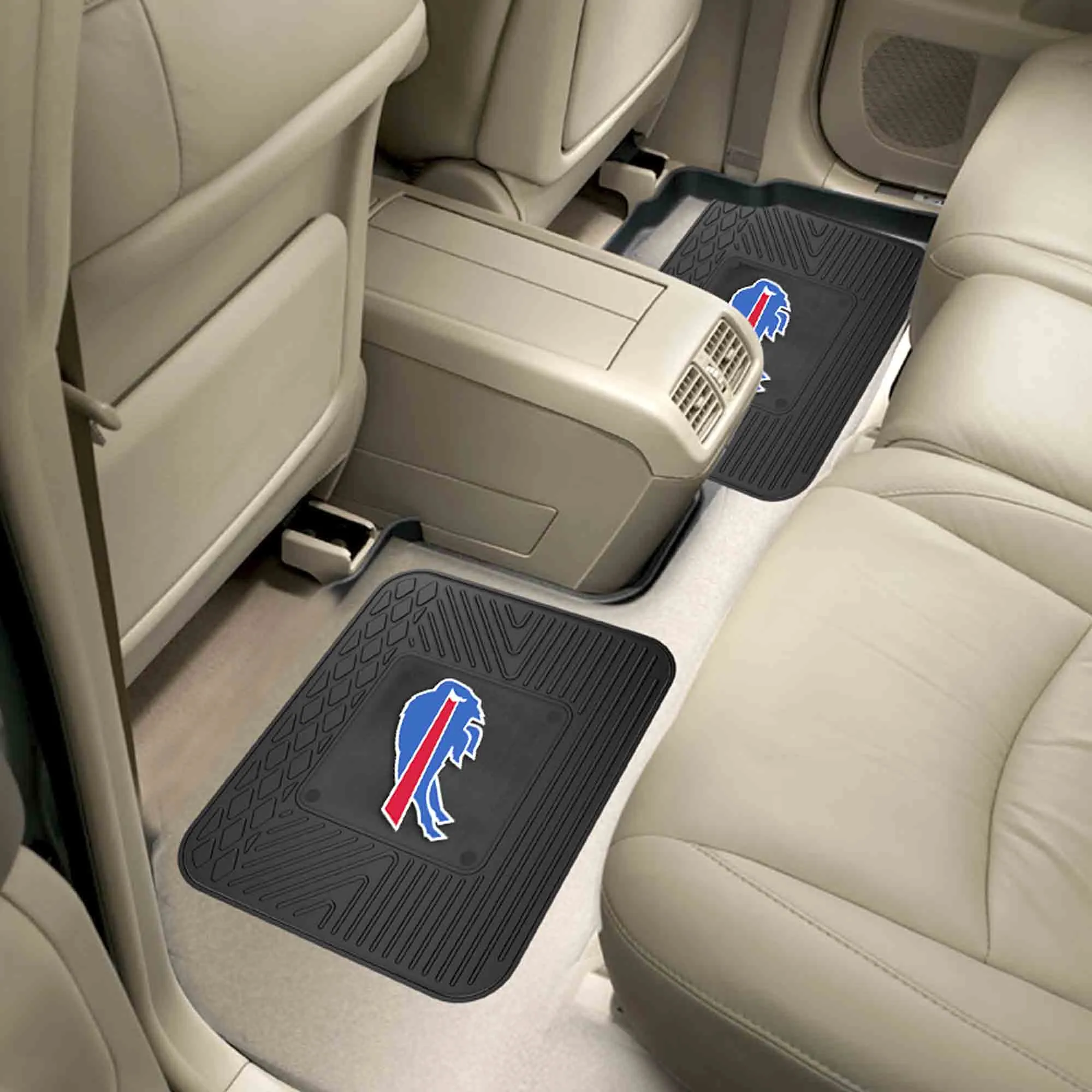 Buffalo Bills Back Seat Car Utility Mats - 2 Piece Set