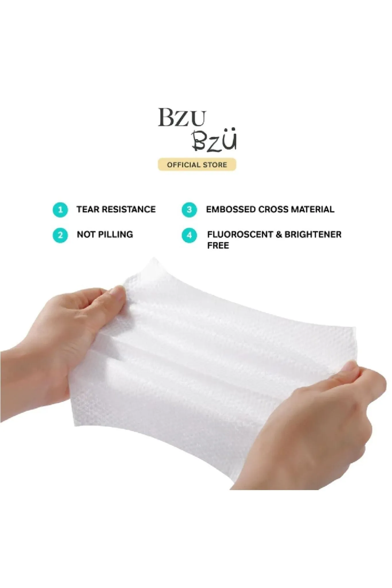 Bzu Bzu Skincare Cotton Towel - 80 Pack X 2