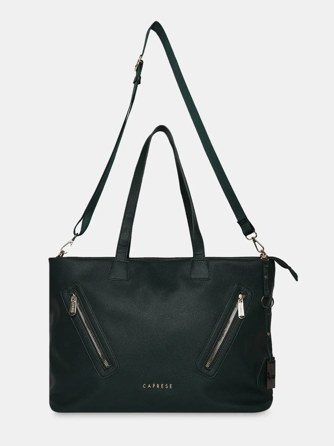 Caprese Lilith Laptop Tote Large Green