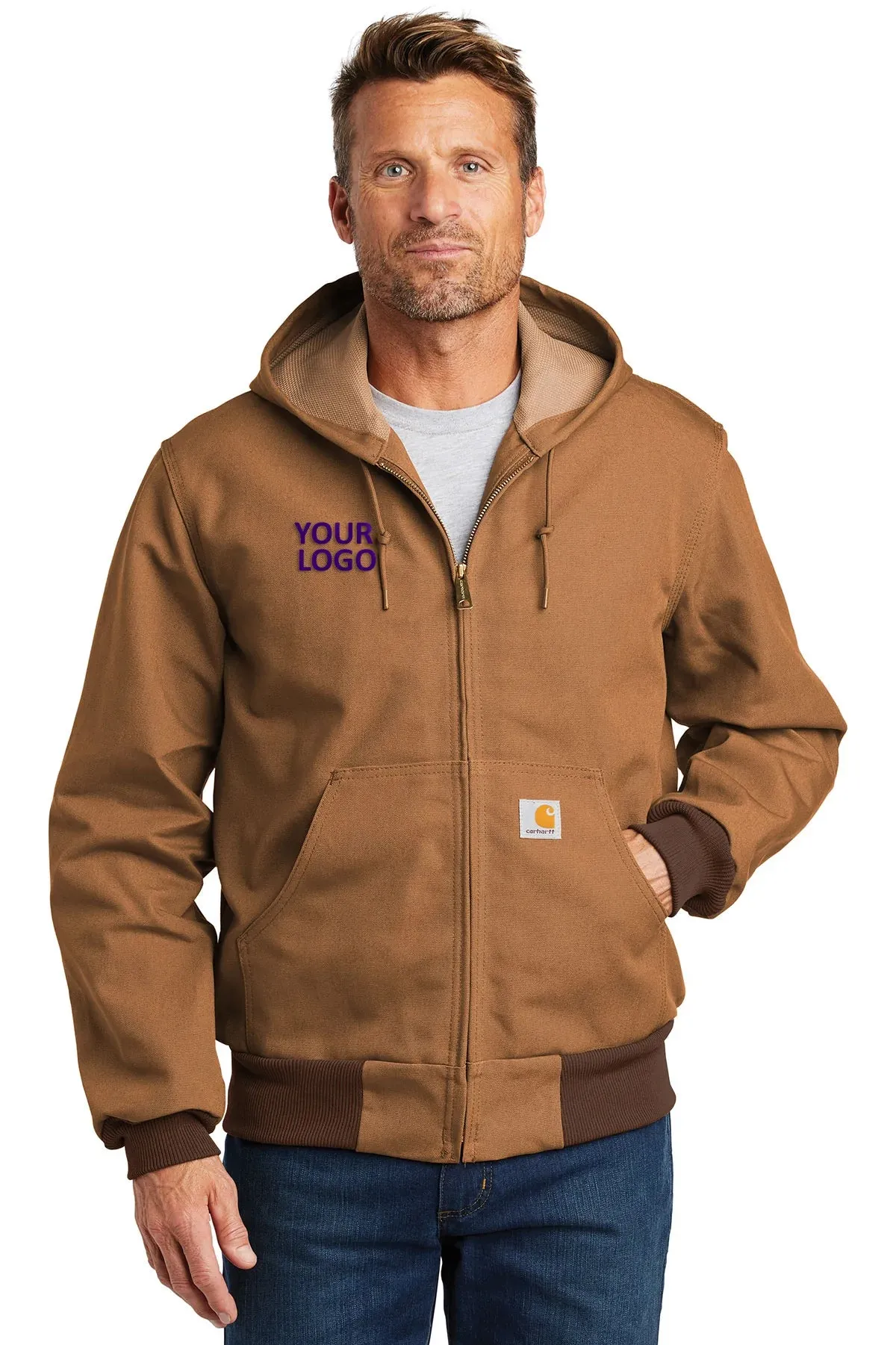 Carhartt Tall Thermal-Lined Duck Custom Jackets, Carhartt Brown