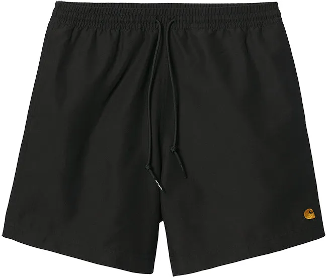 Carhartt WIP Mens Chase Swim Shorts Black