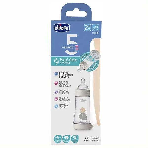 Chicco Perfect5 Bottle Medium Flow 2m  240ml