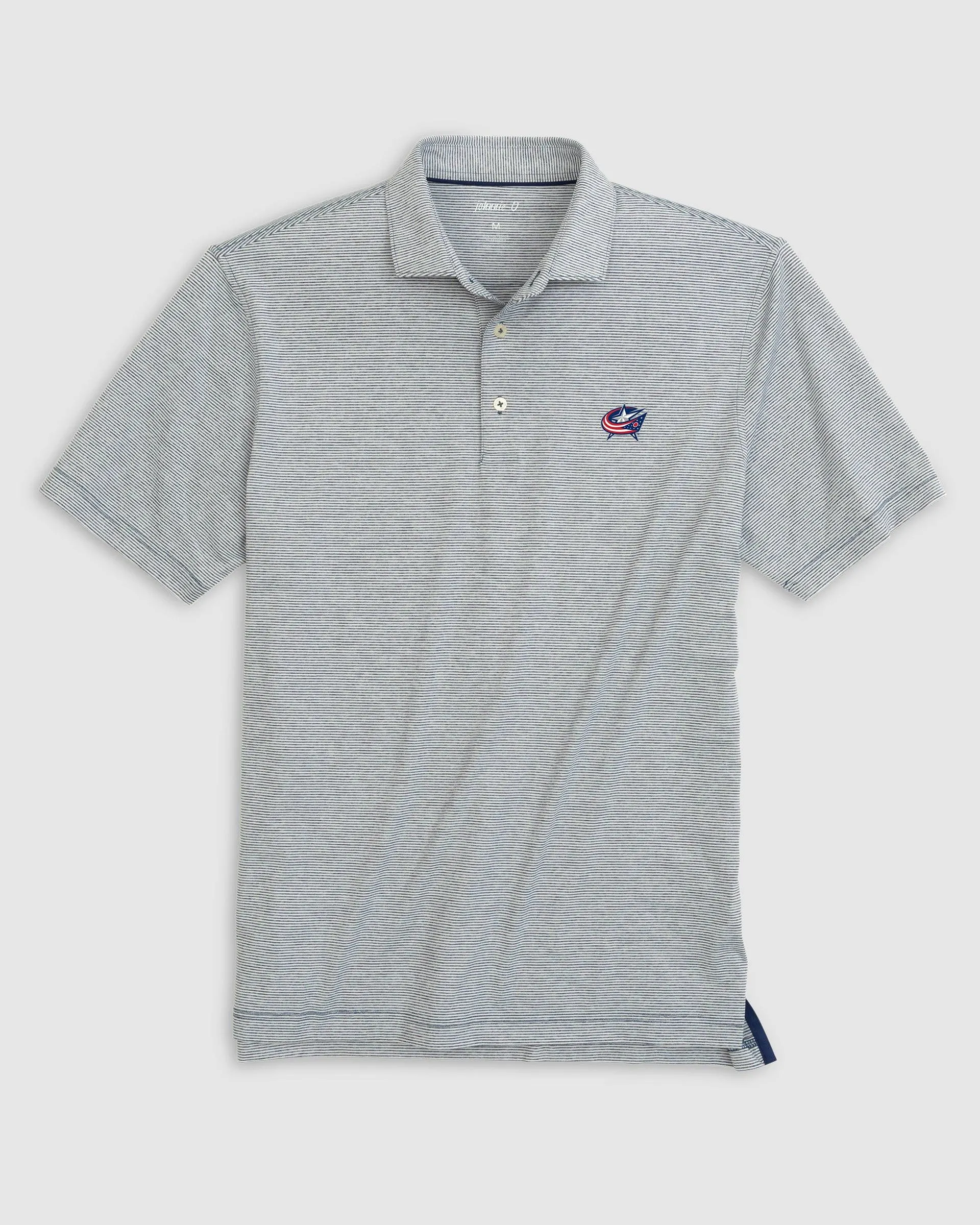 Columbus Blue Jackets Lyndonn Striped Jersey Performance Polo