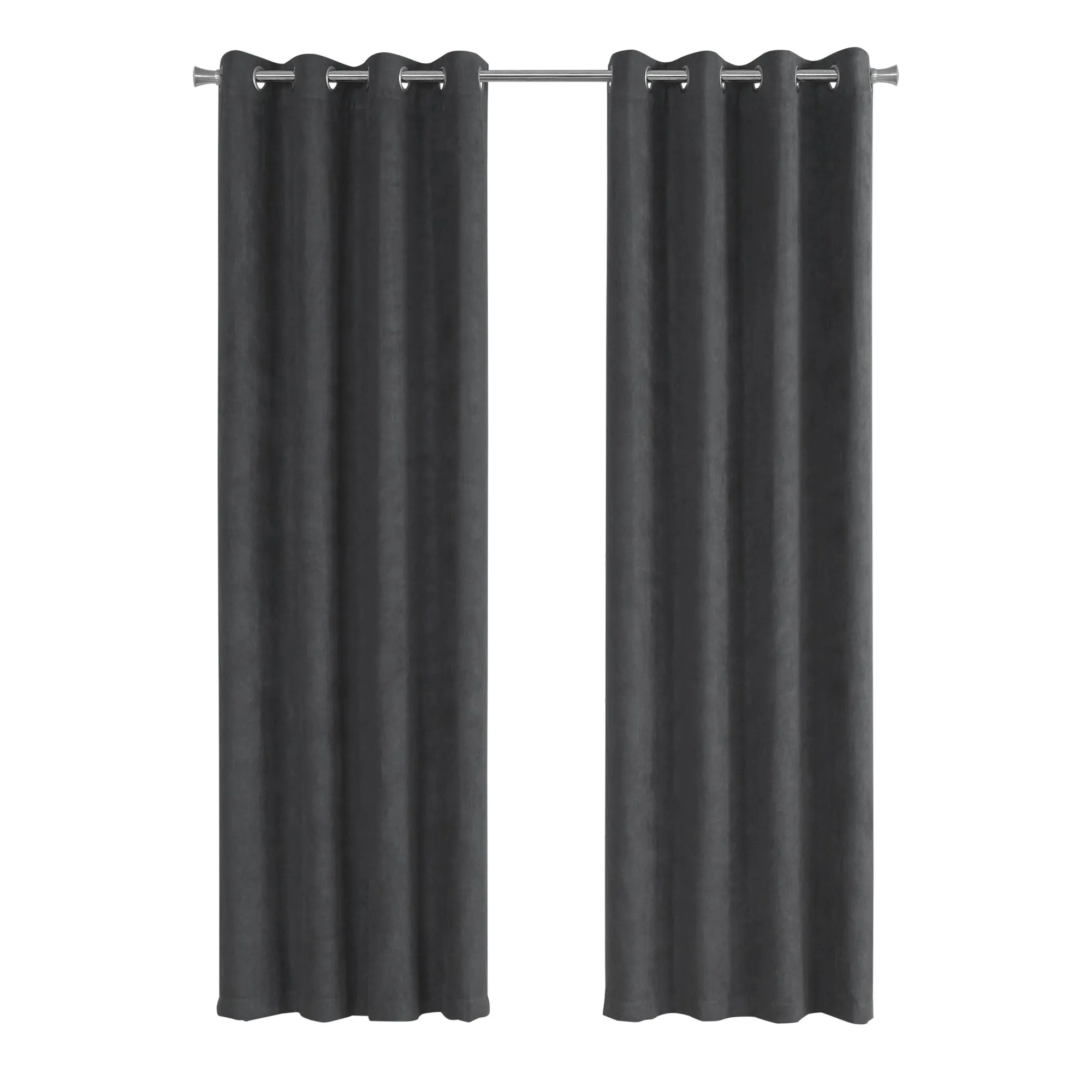 Curtain Panel - 2Pcs / 54"W X 95"H Grey Room Darkening