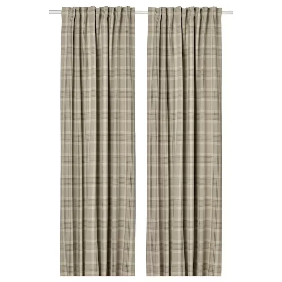 Curtains Ikea Haggveckmal Blackout, 2 pcs., 145x250 cm, beige