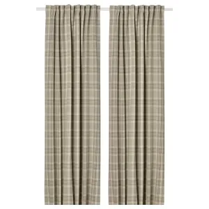 Curtains Ikea Haggveckmal Blackout, 2 pcs., 145x250 cm, beige