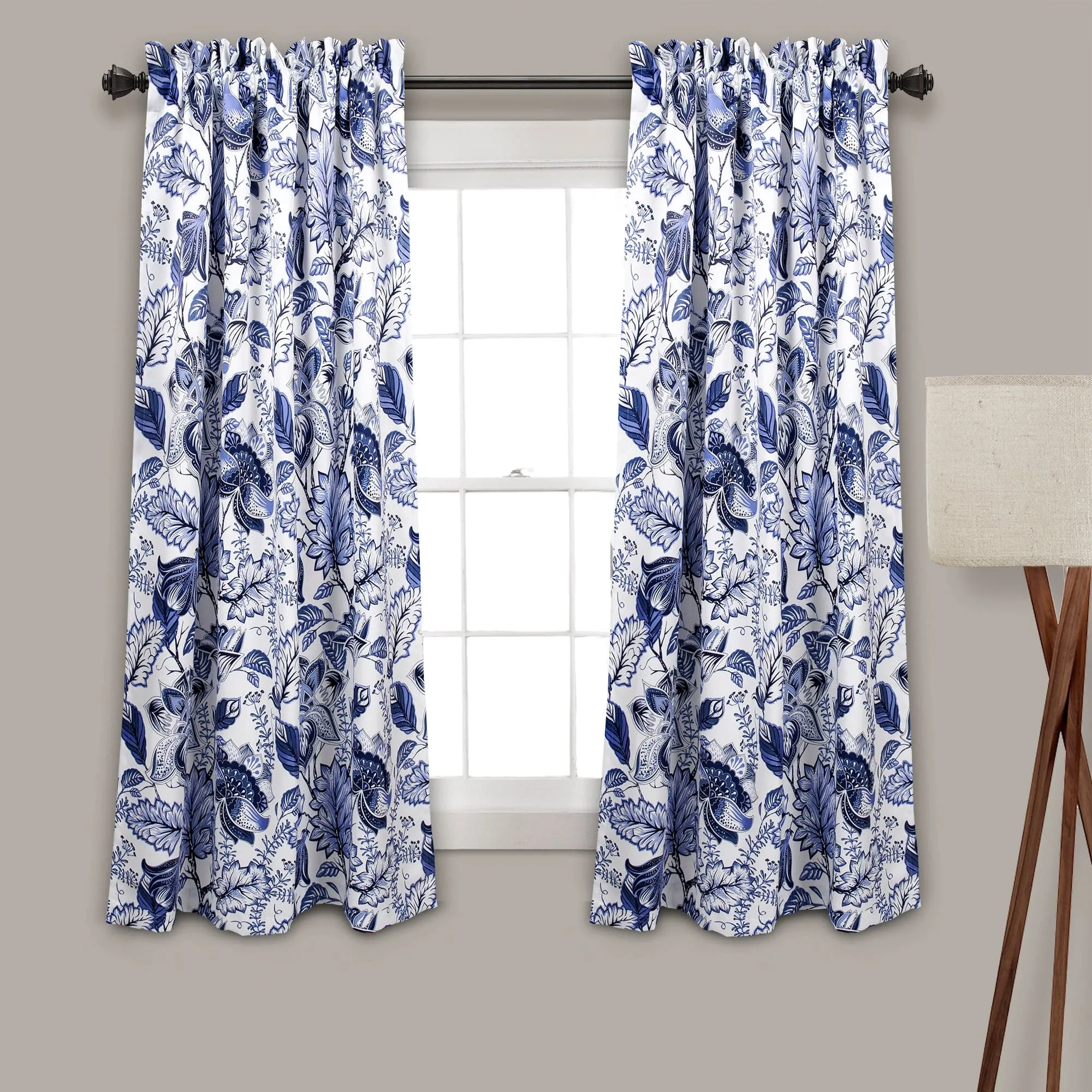 Cynthia Jacobean Light Filtering Window Curtain Set