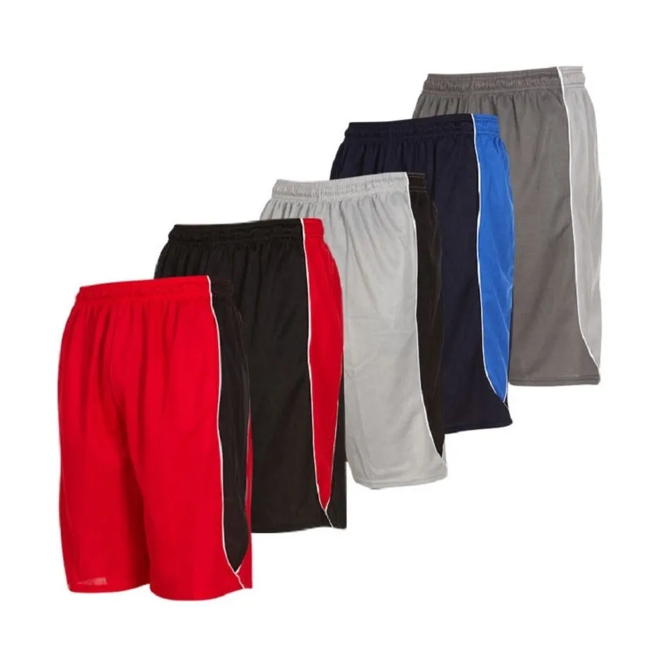 DARESAY Mens Athletic Shorts with Pockets - Dry Fit Mens Shorts - Active Workout & Sports Shorts for Men (5 Pack)