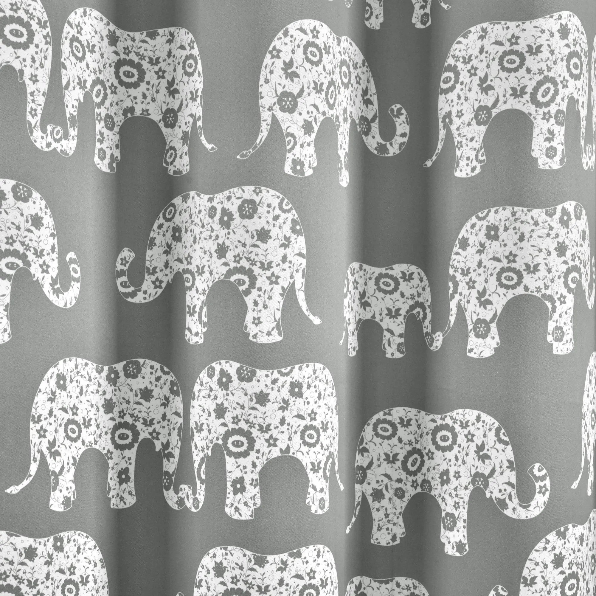 Elephant Parade Light Filtering Window Curtains Set