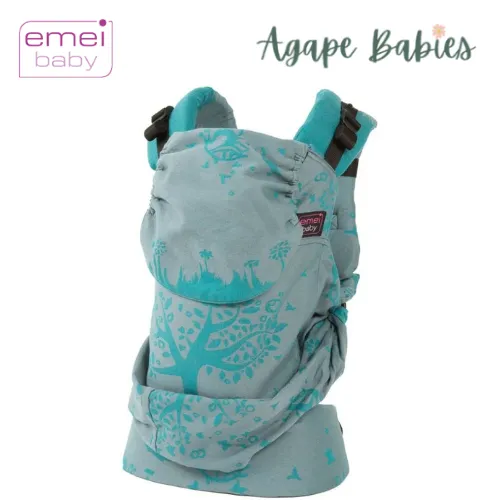 Emeibaby Wrap Conversion Toddler  Carrier - Full Treemei Bright Grey Turquoise