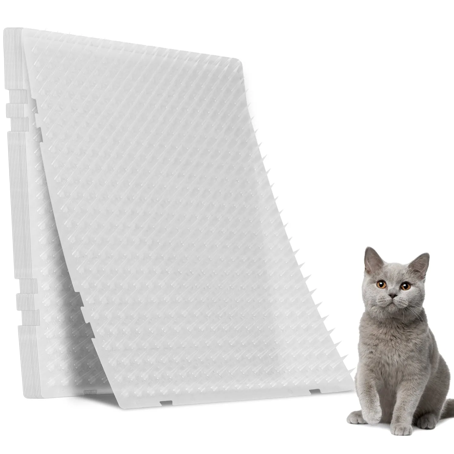 Fresh Fab Finds 16Pcs Cat Deterrent Mats For Indoor Outdoor Use Keep Cats Dogs Away Pets 16.53x13.18in Deterrent Training Mats with 0.78in Spikes 22x1FT Area