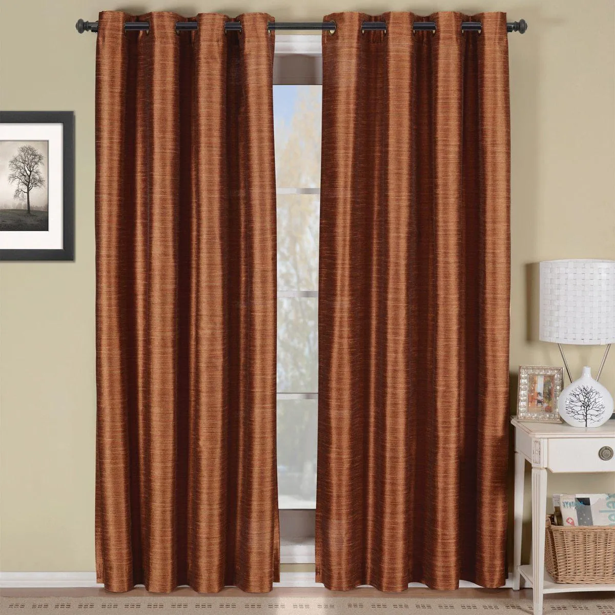 Geneva Lined Energy Saving Black-Out Grommet Curtain Panel Single