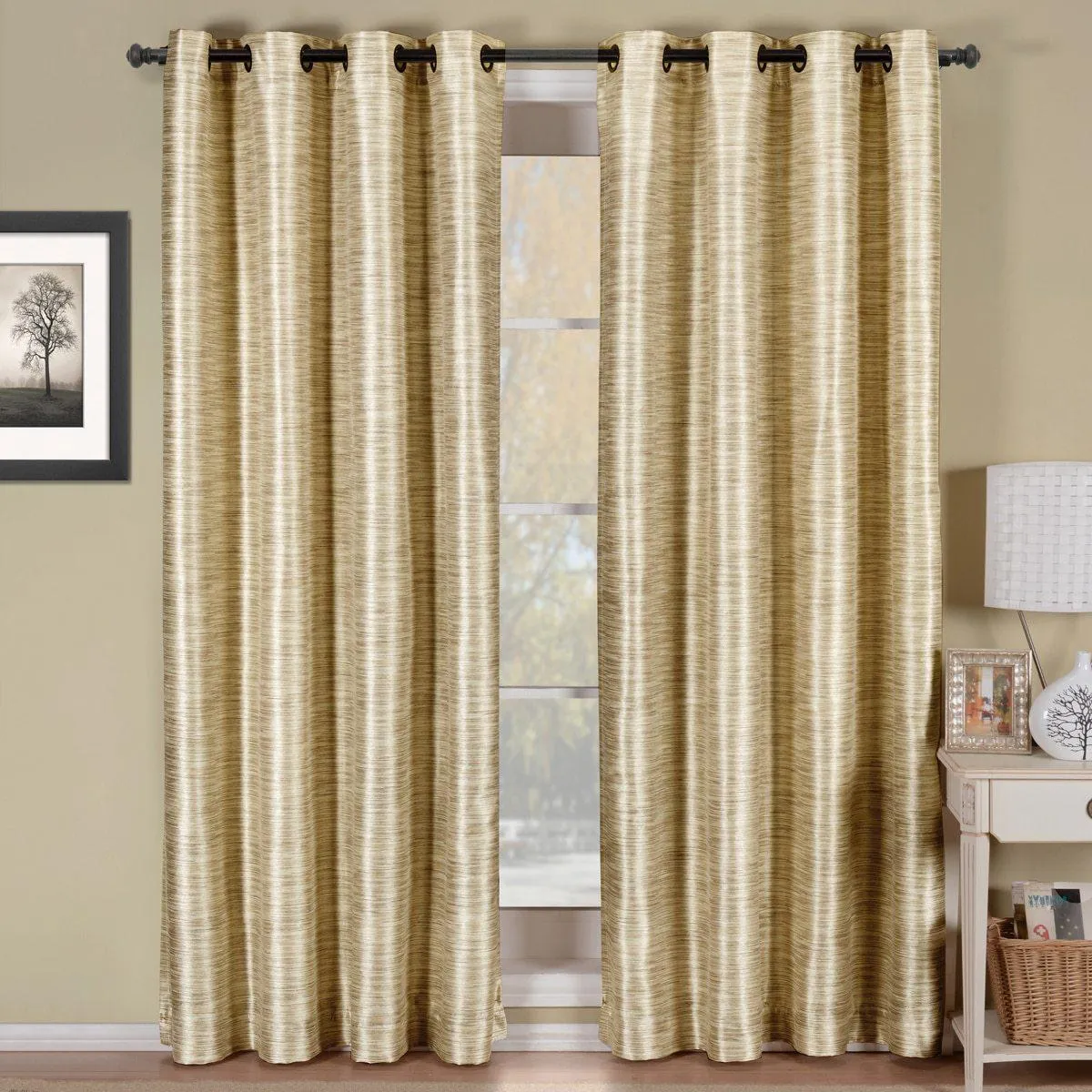 Geneva Lined Energy Saving Black-Out Grommet Curtain Panel Single