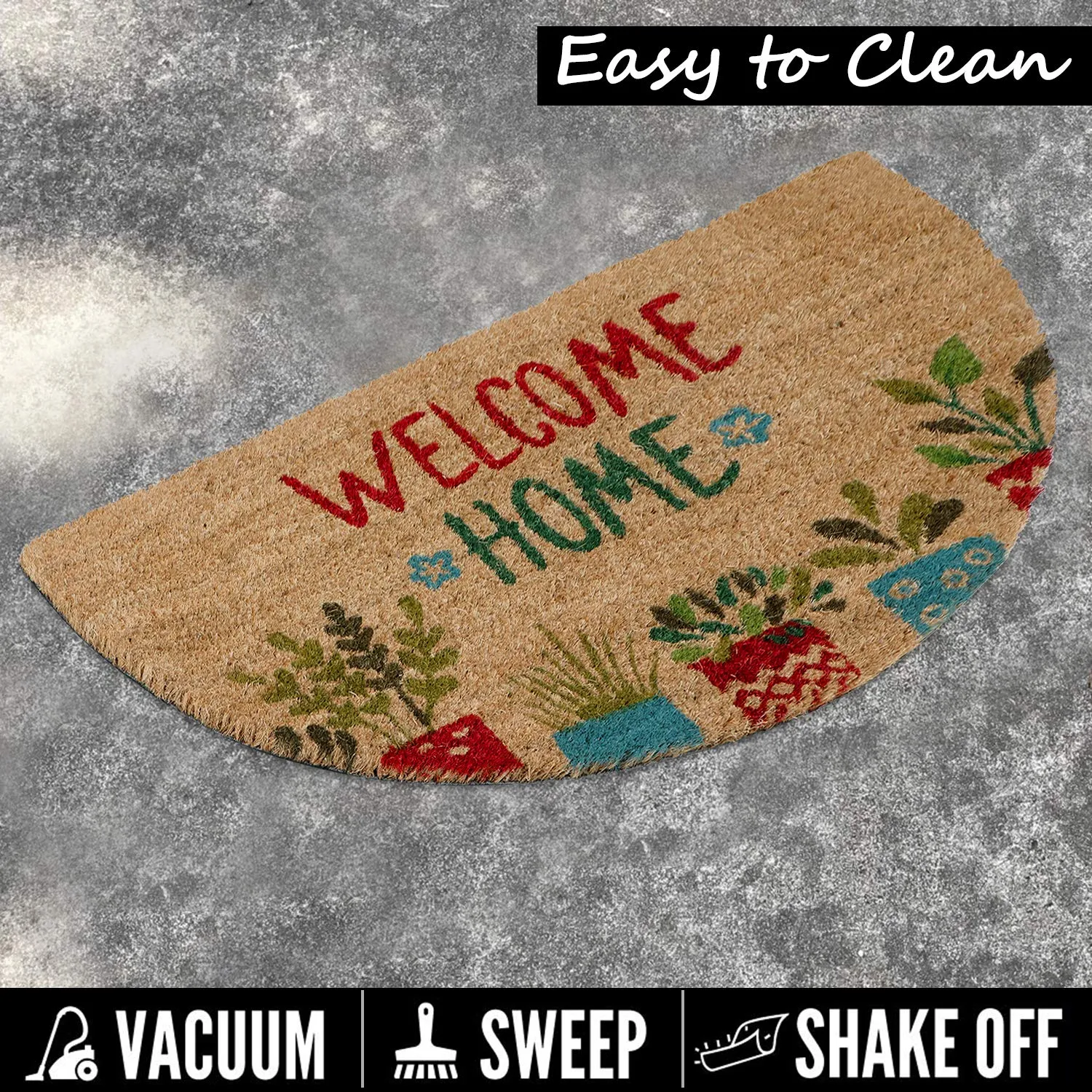 HOKIPO Door Mat (Green, Coir, Large)