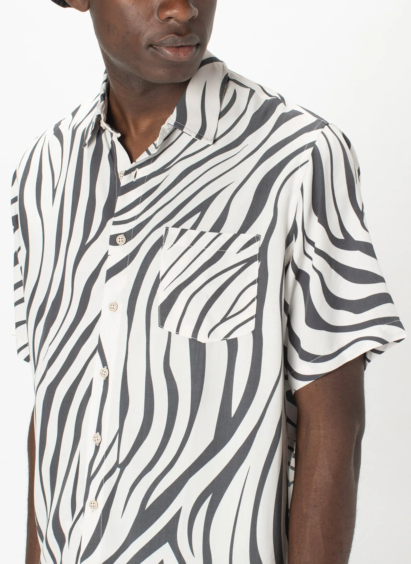 Holiday Short-Sleeve Shirt Zebra