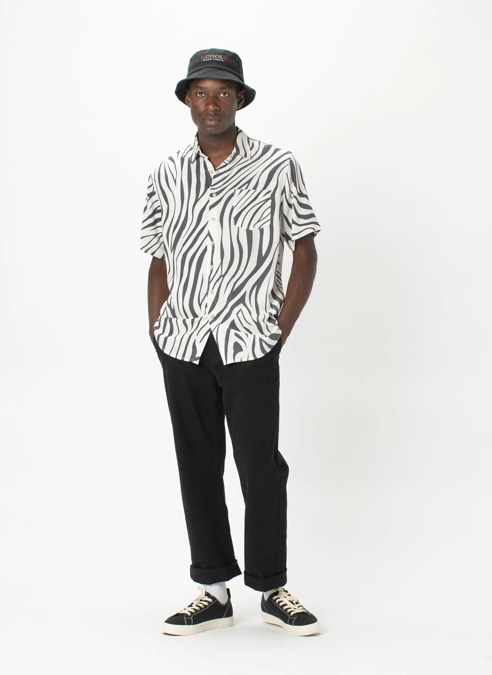 Holiday Short-Sleeve Shirt Zebra