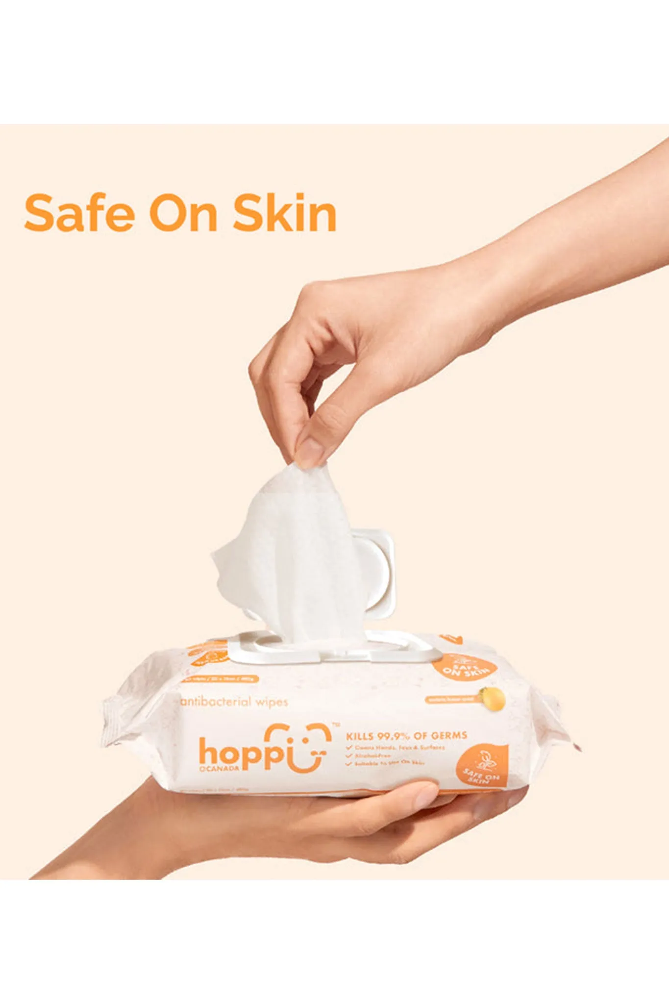 Hoppi Anti-Bacterial Wipes - 80 Pack X 3