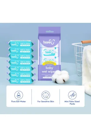 Hoppi Baby Wipes - 7 Pack X 8