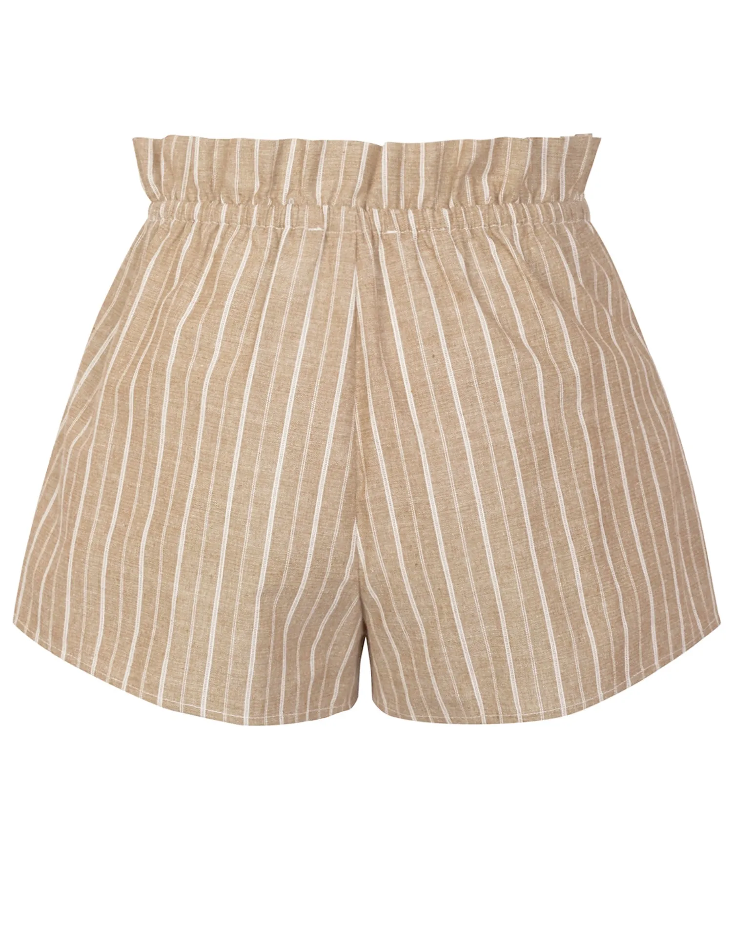 KOGMO Women's Casual Striped Summer Beach Shorts With Self Tie Bow