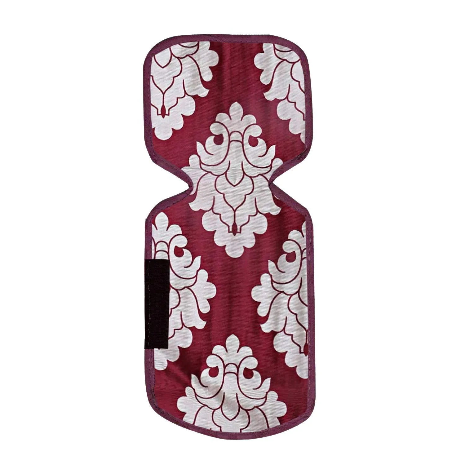 Kuber Industries Fridge Appliance Set|Flower Design & PVC Material|3 Pieces Fridge Mats|1 Piece Fridge Top Cover, Set of 1 (Maroon)-CTKTC33659, Polyvinyl Chloride