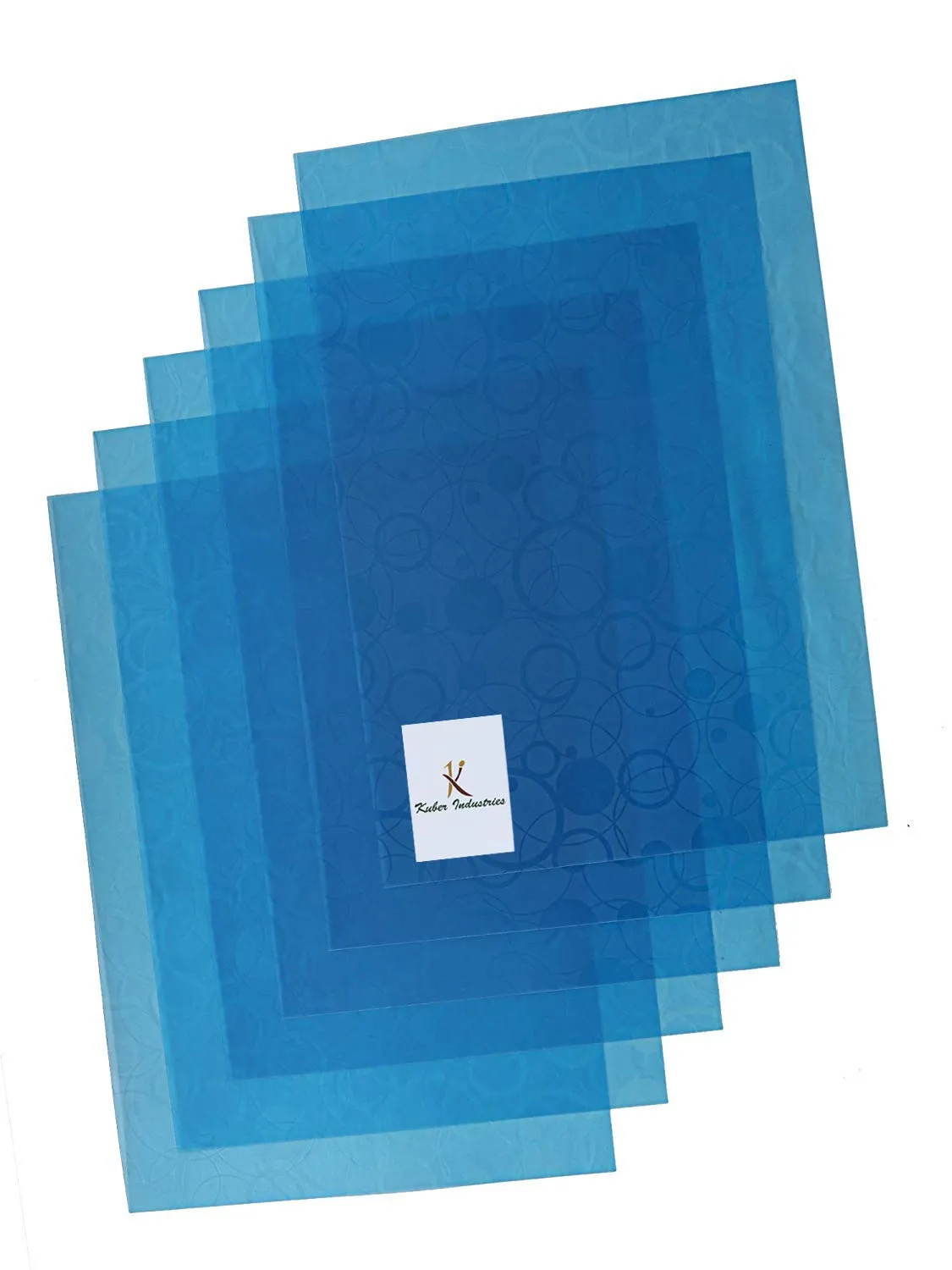 Kuber Industries Reversible Fridge/Drawer Mats|Water Proof PVC Material|Ranctangular Shape & Non Slip| Size 48 x 33 CM, Pack of 6 (Blue) -CTKTC6964, Polyvinyl Chloride