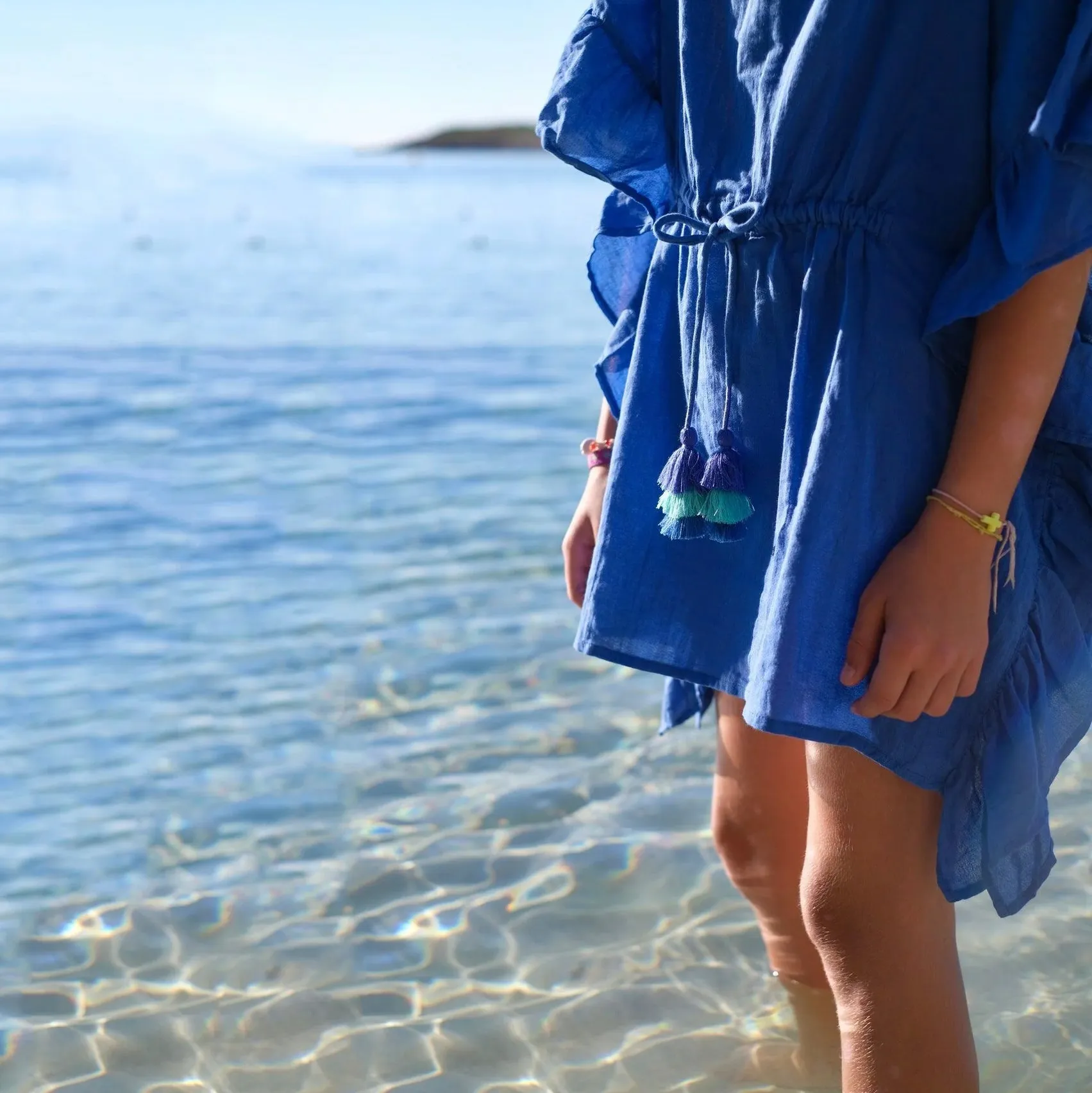 Lea Beachside Caftan - Azur Blue