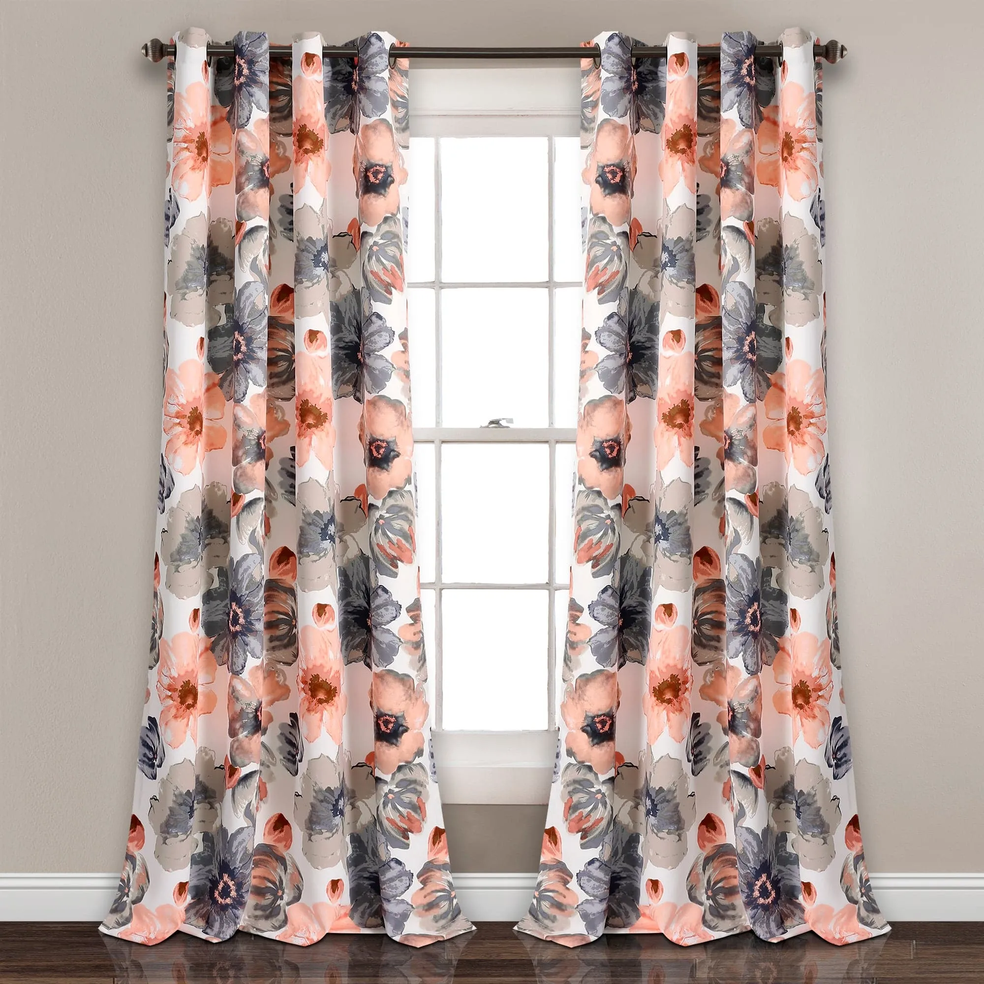 Leah Light Filtering Window Curtain Set