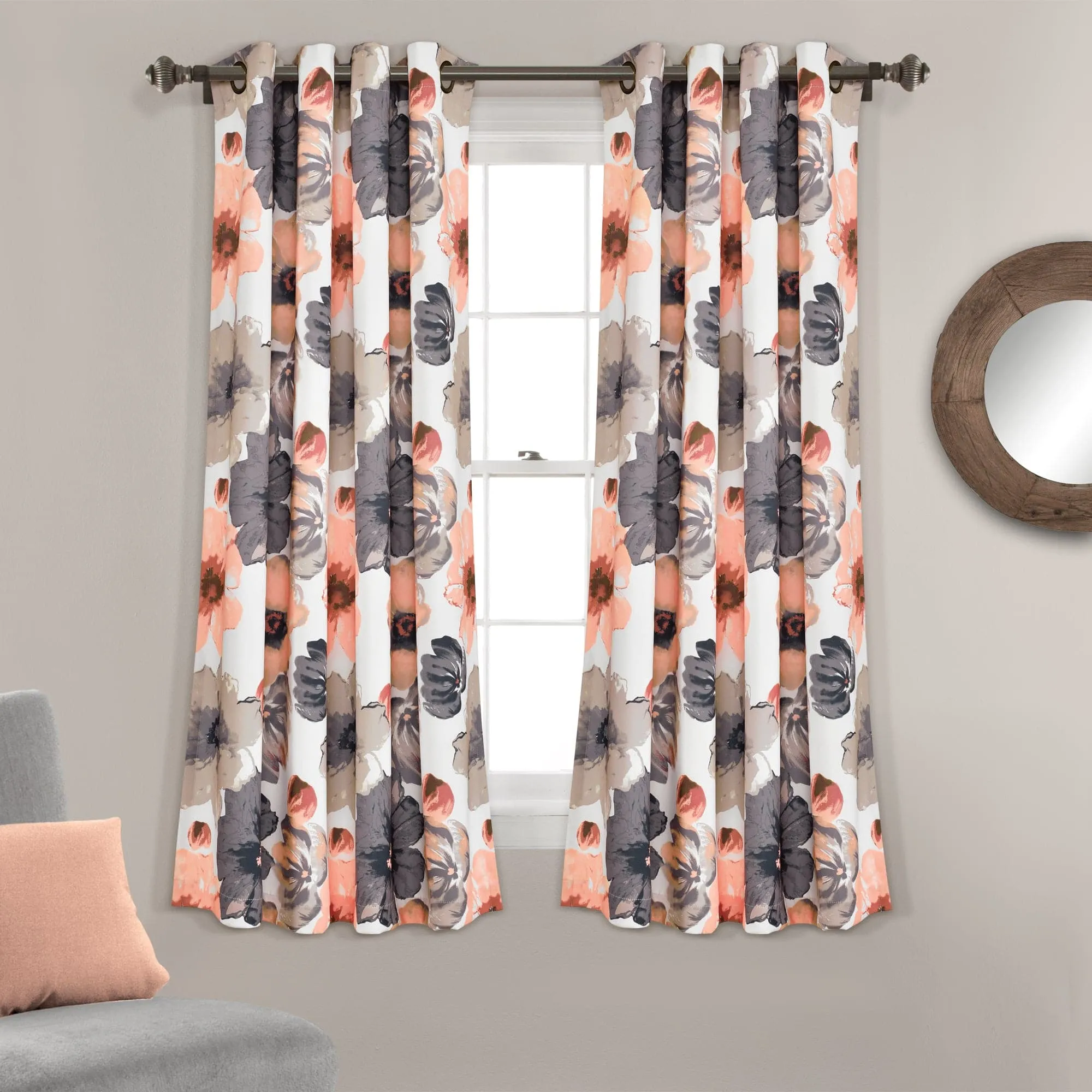 Leah Light Filtering Window Curtain Set