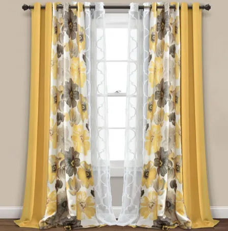 Leah Light Filtering Window Curtain Set