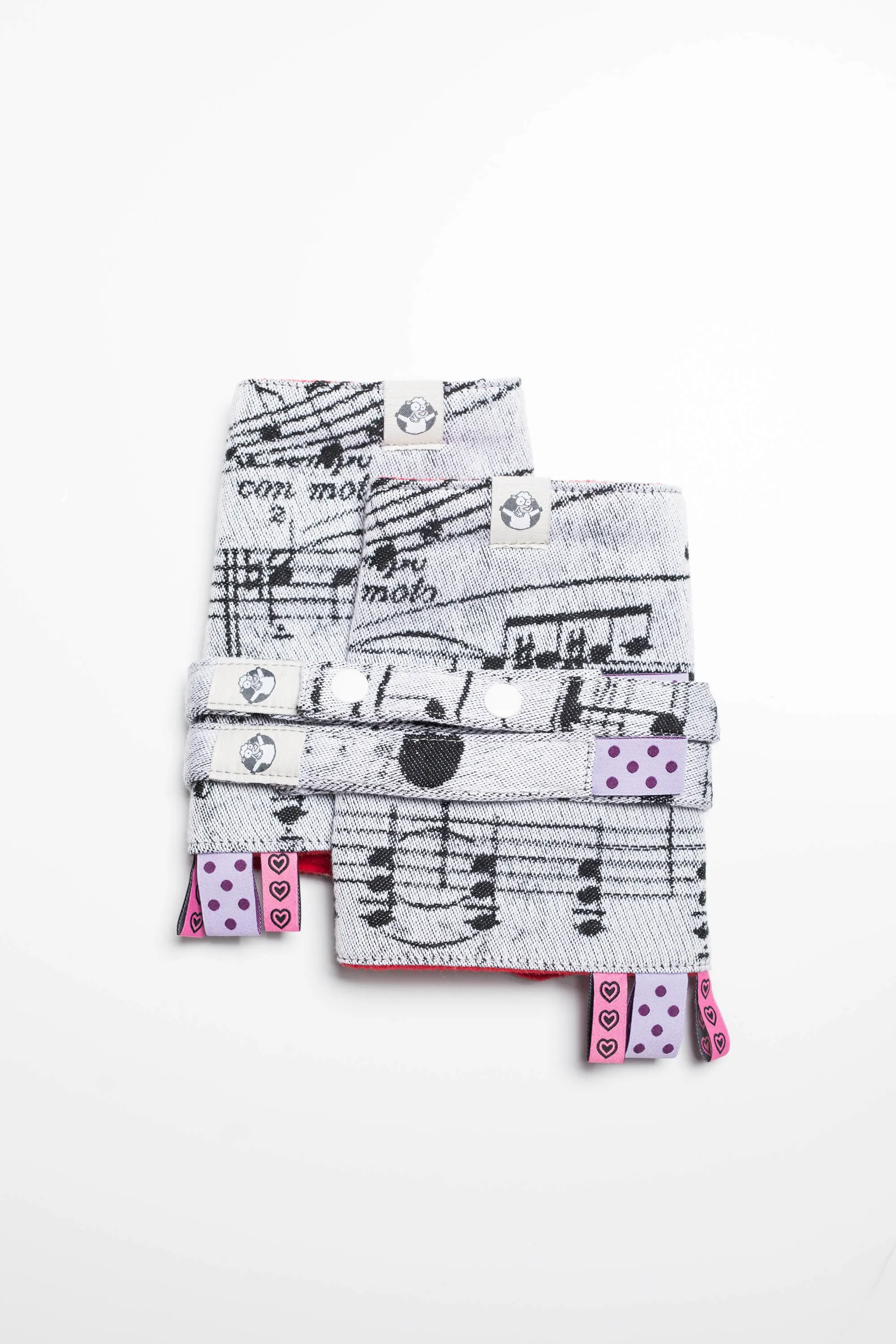 LennyLamb Drool Pads & Reach Straps Set - Symphony Classic (60% cotton, 40% polyester)