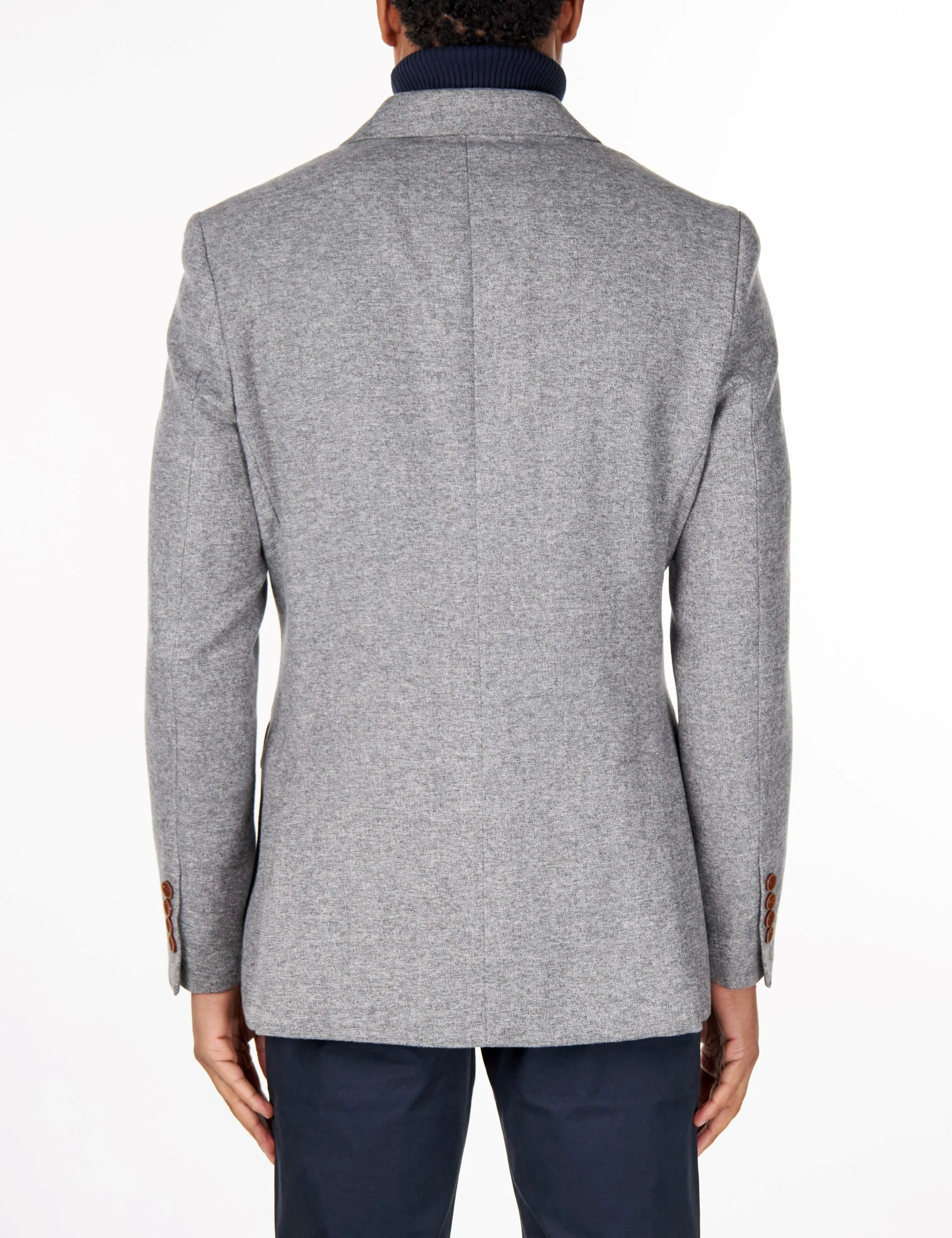 MARCO - DOUBLE BREASTED TWEED GREY JACKET